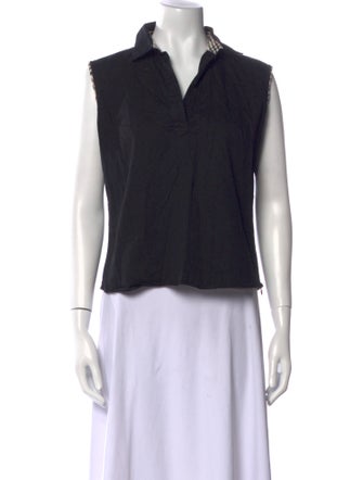 Burberry London V-Neck Sleeveless Blouse