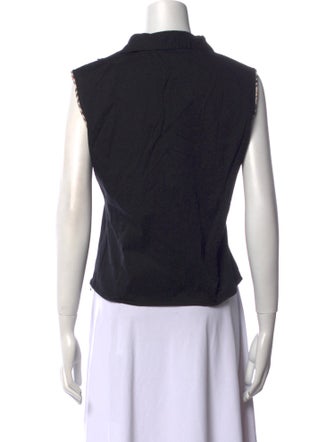 Burberry London V-Neck Sleeveless Blouse