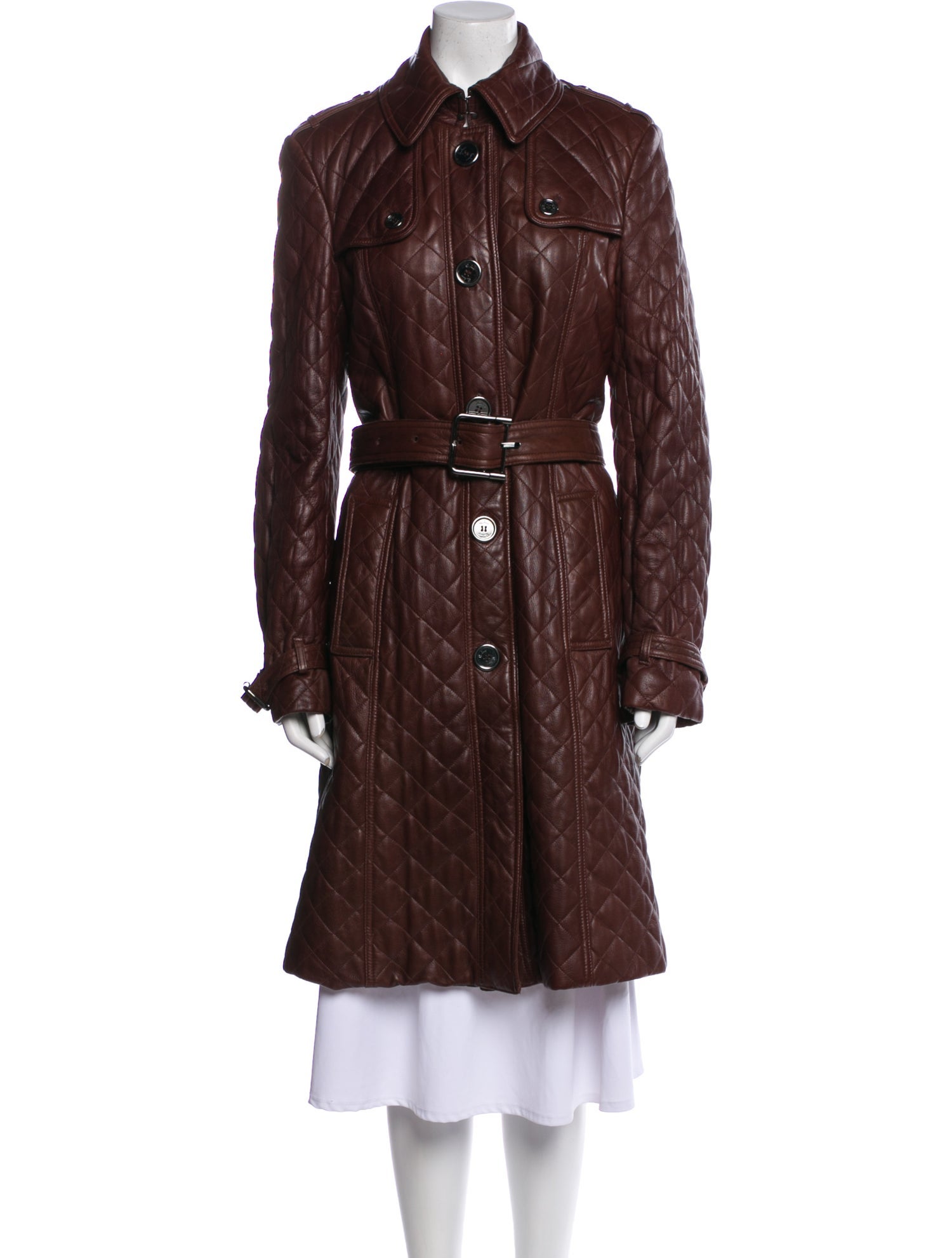 Burberry London Lambskin Trench Coat