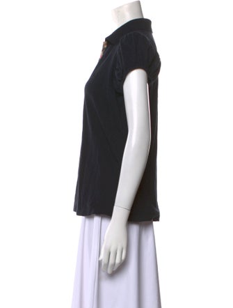 Burberry London V-Neck Short Sleeve Polo