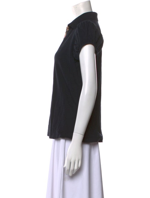 Burberry London V-Neck Short Sleeve Polo