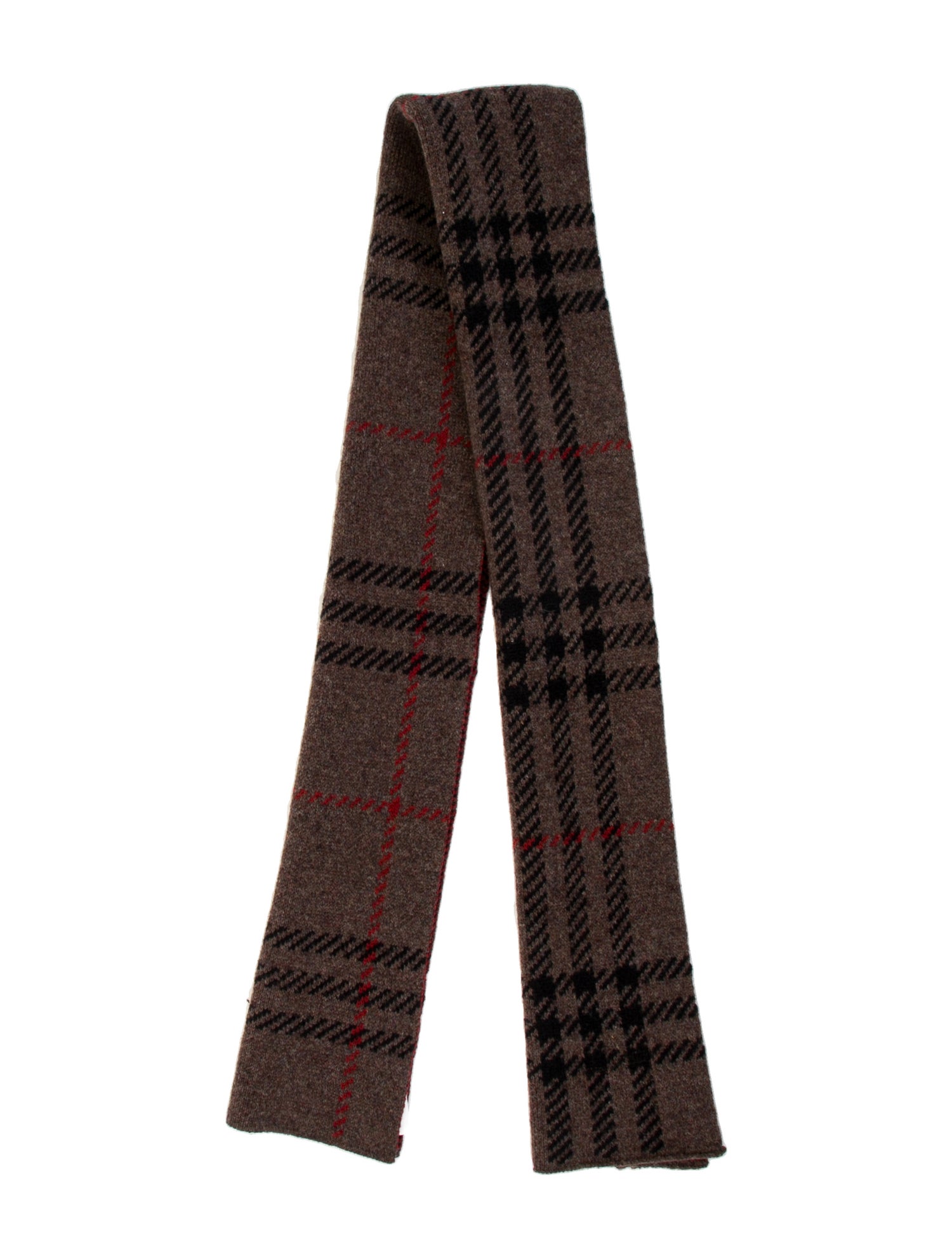 Burberry London Wool Nova Check Pattern Scarf