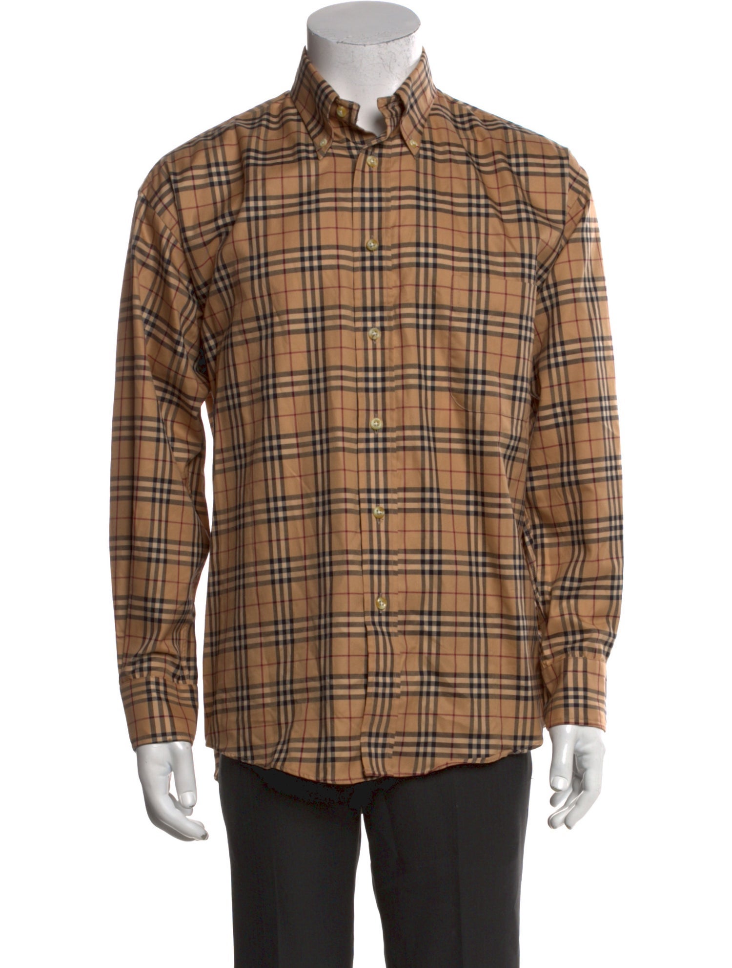 Burberry London House Check Pattern Long Sleeve Shirt