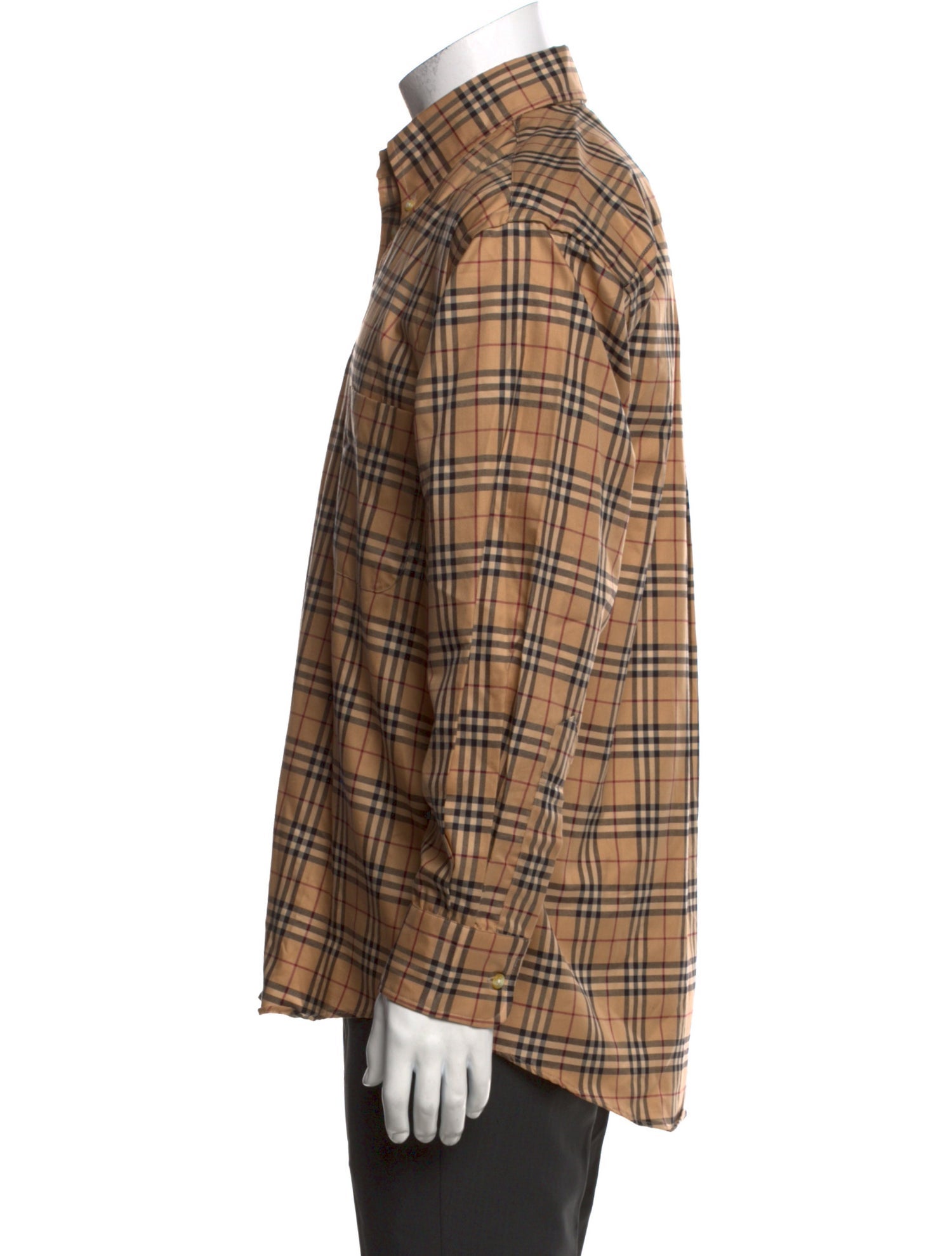 Burberry London House Check Pattern Long Sleeve Shirt