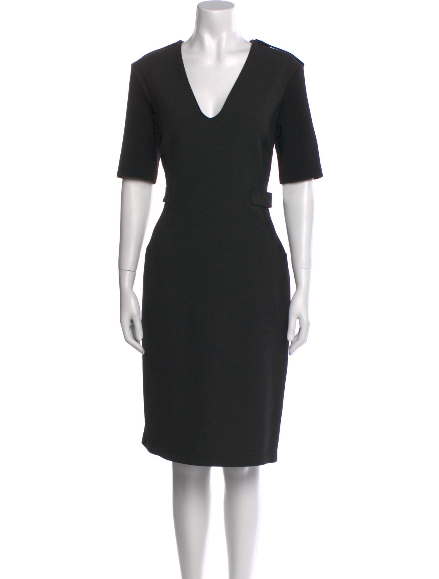 Burberry London V-Neck Knee-Length Dress