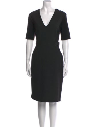 Burberry London V-Neck Knee-Length Dress