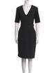 Burberry London V-Neck Knee-Length Dress
