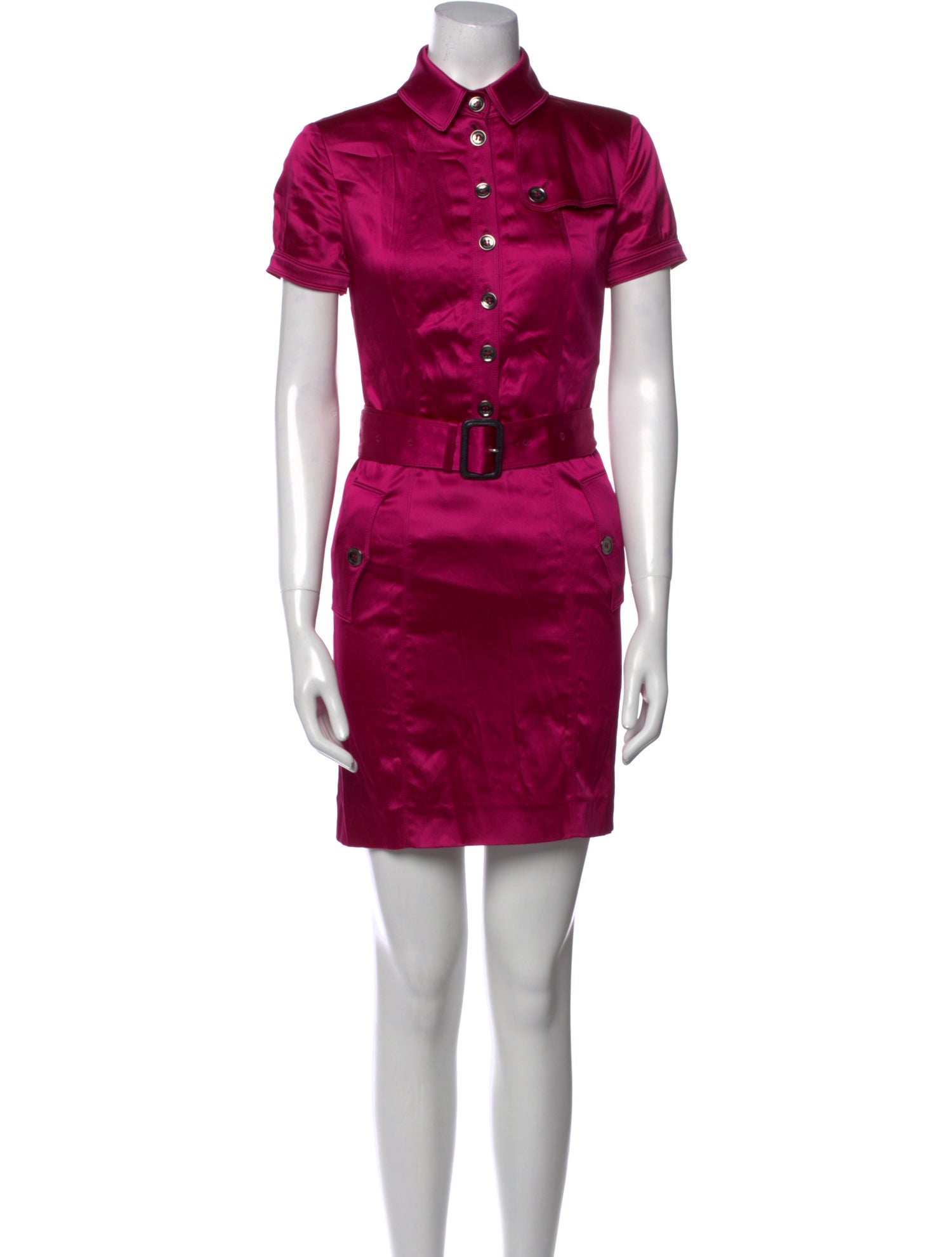 Burberry London Mock Neck Mini Dress