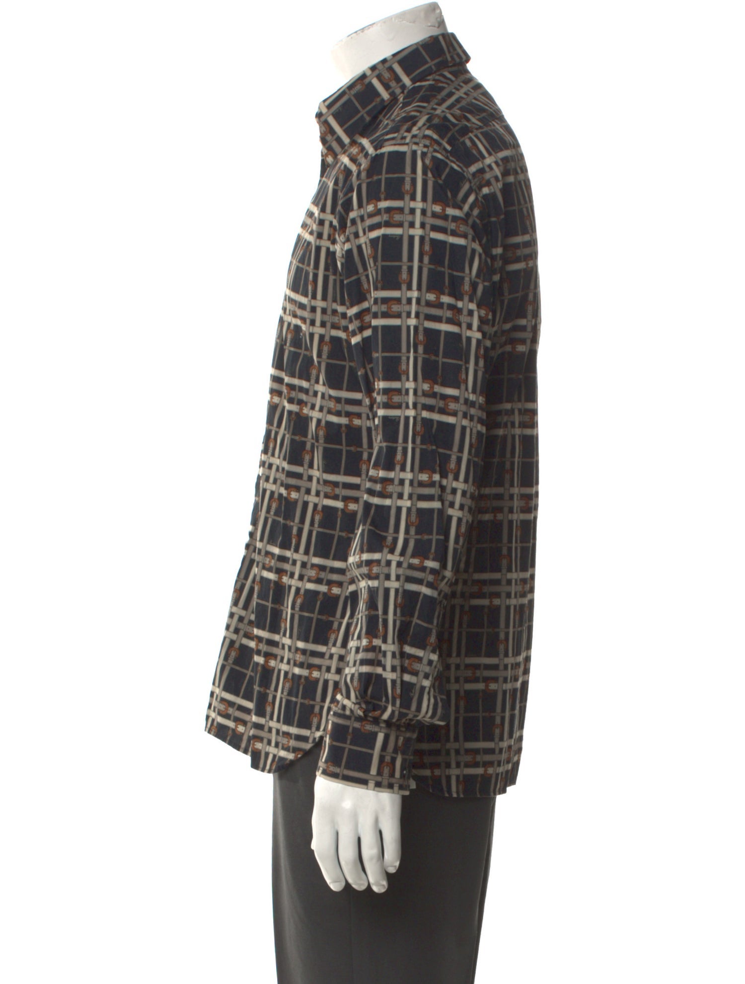 Burberry London Nova Check Pattern Long Sleeve Dress Shirt