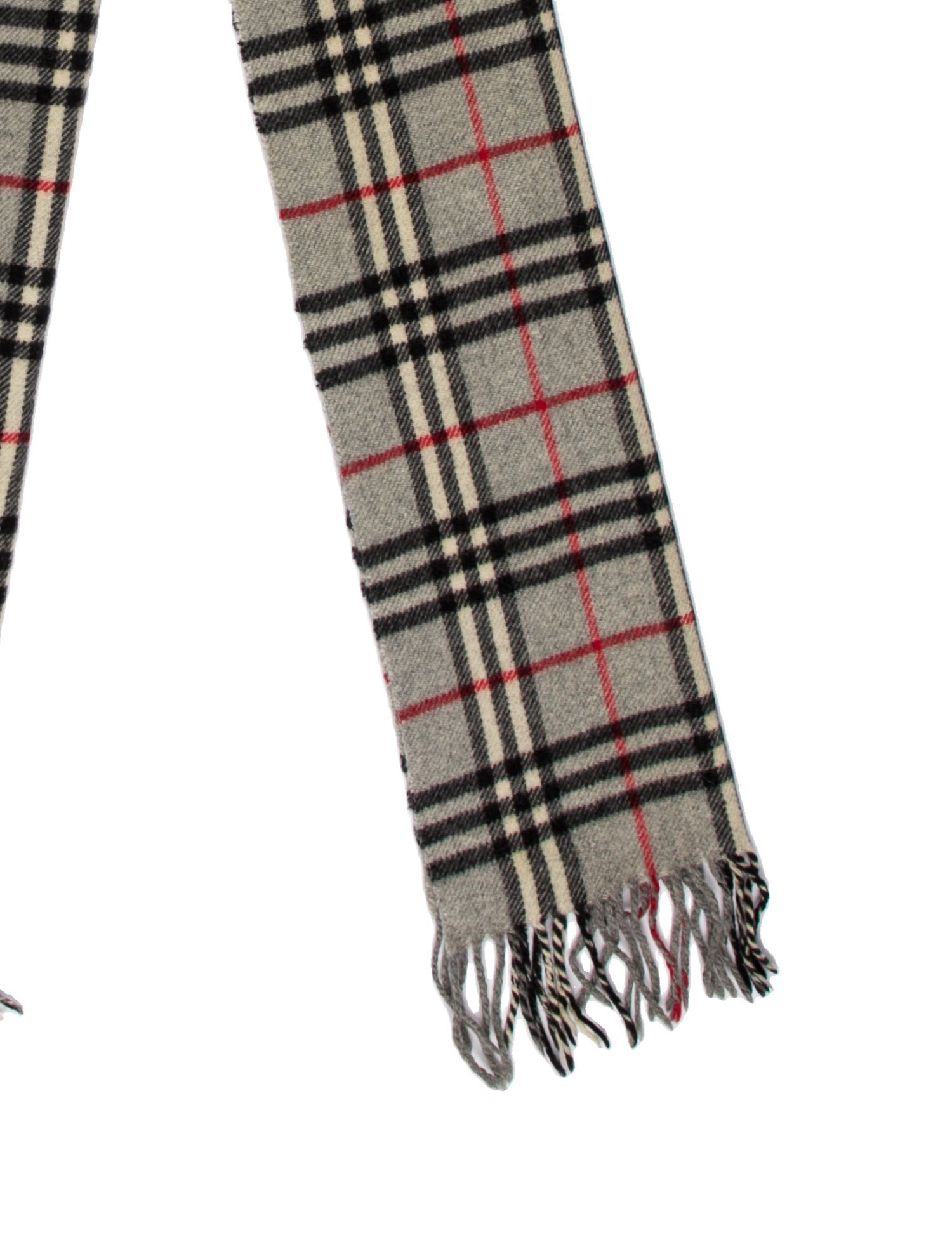 Burberry London Lambswool Plaid Print Scarf