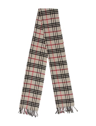 Burberry London Cashmere House Check Pattern Scarf