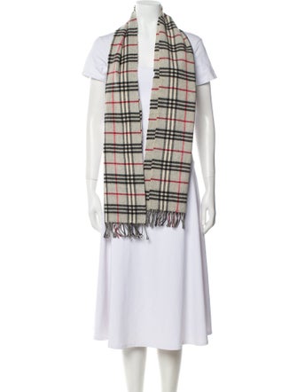 Burberry London Cashmere House Check Pattern Scarf