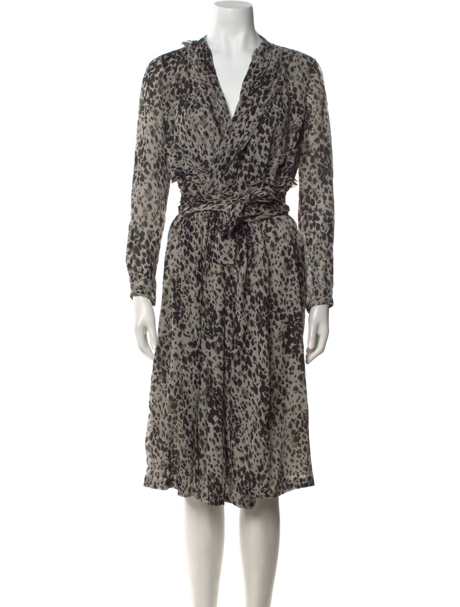 Burberry London Silk Midi Length Dress