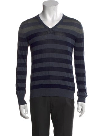 Burberry London Exploded Check Pattern Silk Pullover