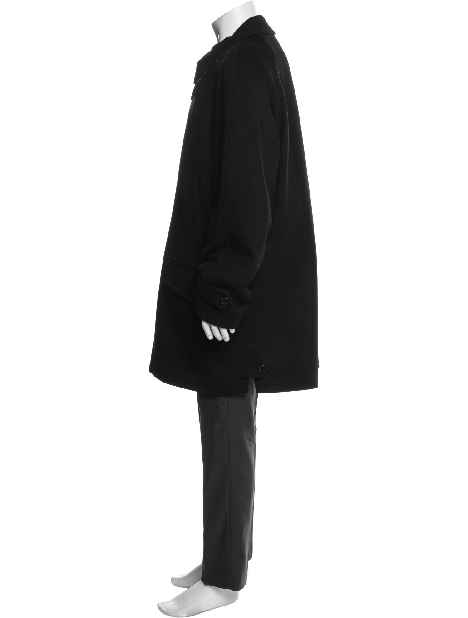 Burberry London House Check Pattern Wool Overcoat