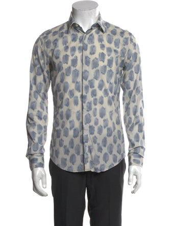 Burberry London Polka Dot Print Long Sleeve Shirt