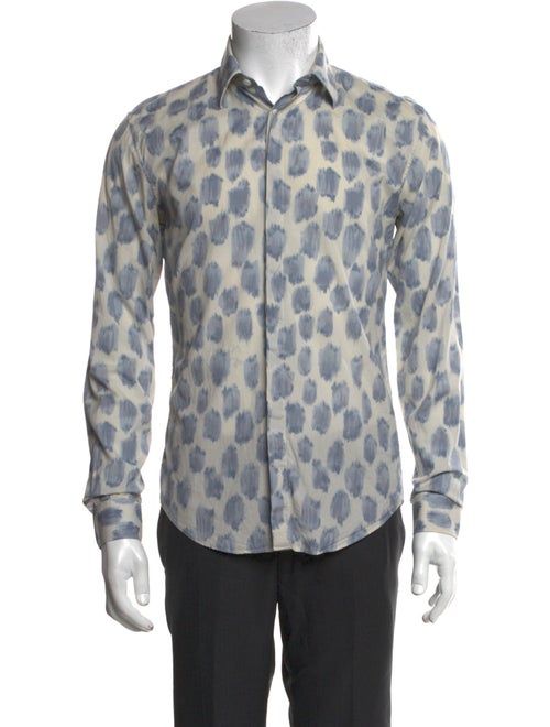 Burberry London Polka Dot Print Long Sleeve Shirt