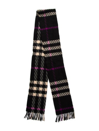 Burberry London Cashmere Plaid Print Scarf