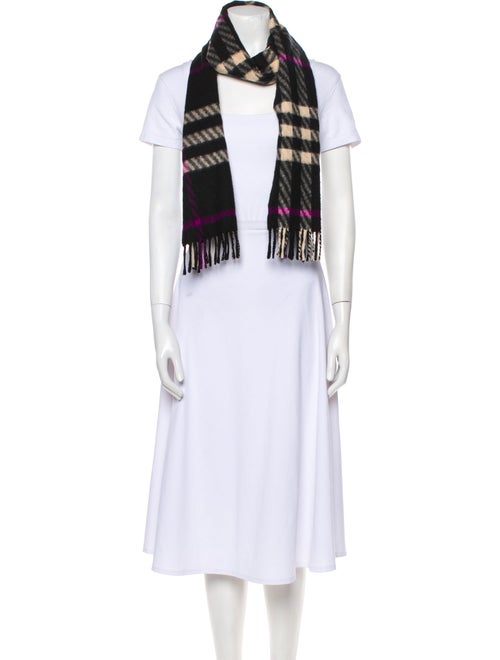 Burberry London Cashmere Plaid Print Scarf