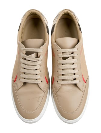 Burberry London Leather Printed Sneakers