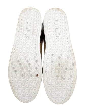 Burberry London Leather Printed Sneakers