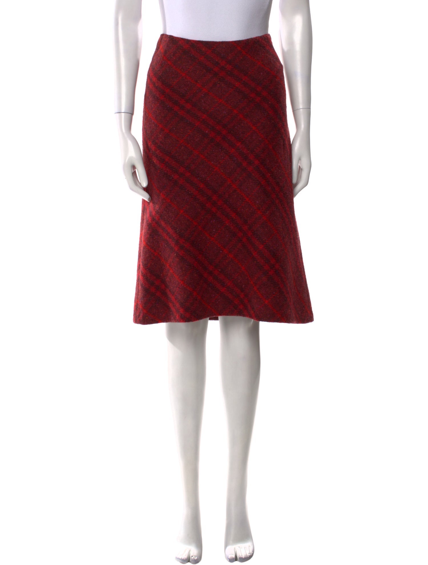 Burberry London Wool Knee-Length Skirt