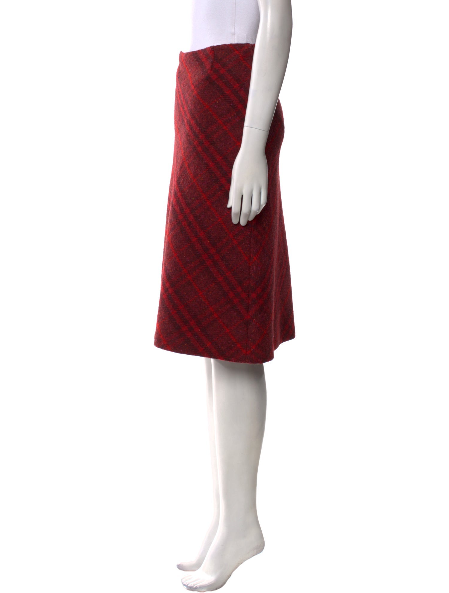 Burberry London Wool Knee-Length Skirt