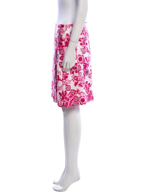 Burberry London Floral Print Knee-Length Skirt