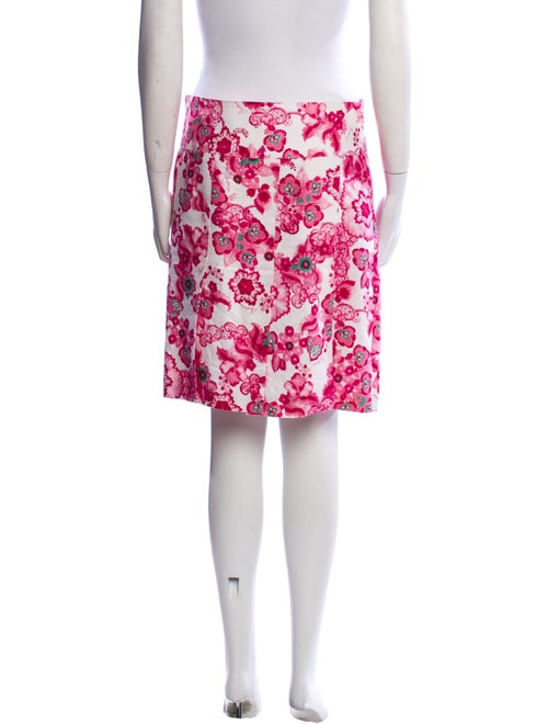 Burberry London Floral Print Knee-Length Skirt