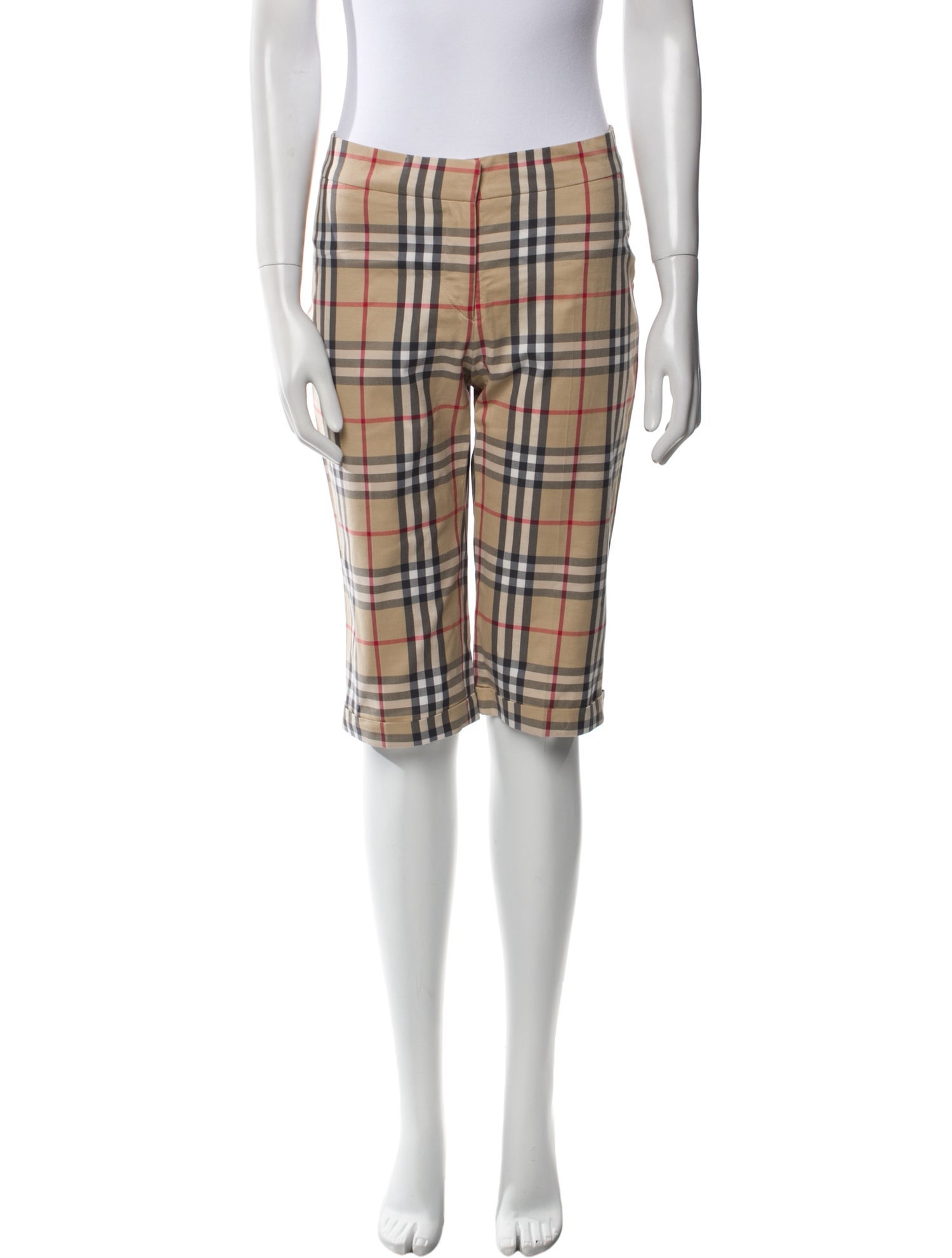 Burberry London Plaid Print Knee-Length Shorts w/ Tags