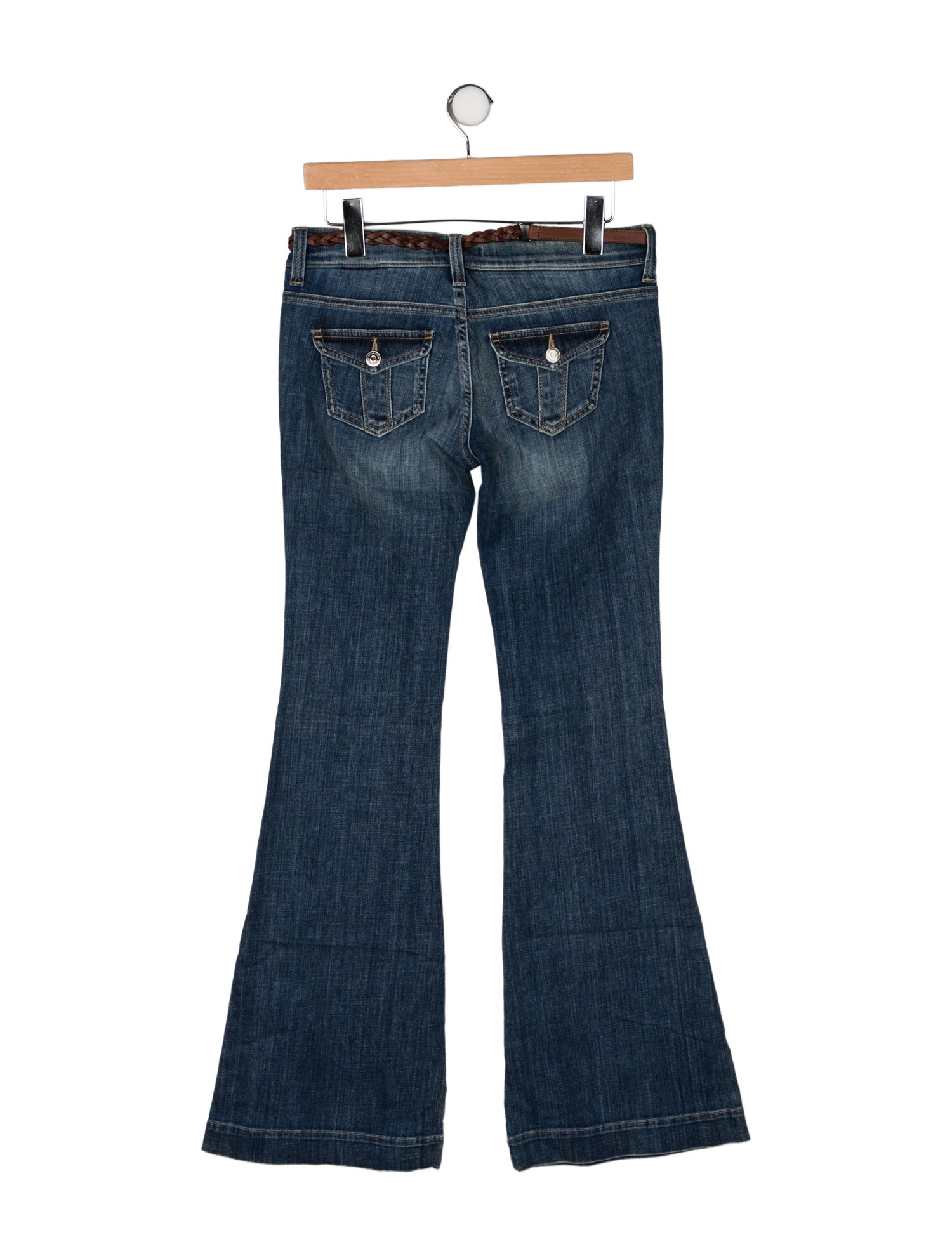 Burberry London Mid-Rise Wide Leg Jeans