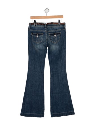 Burberry London Mid-Rise Wide Leg Jeans