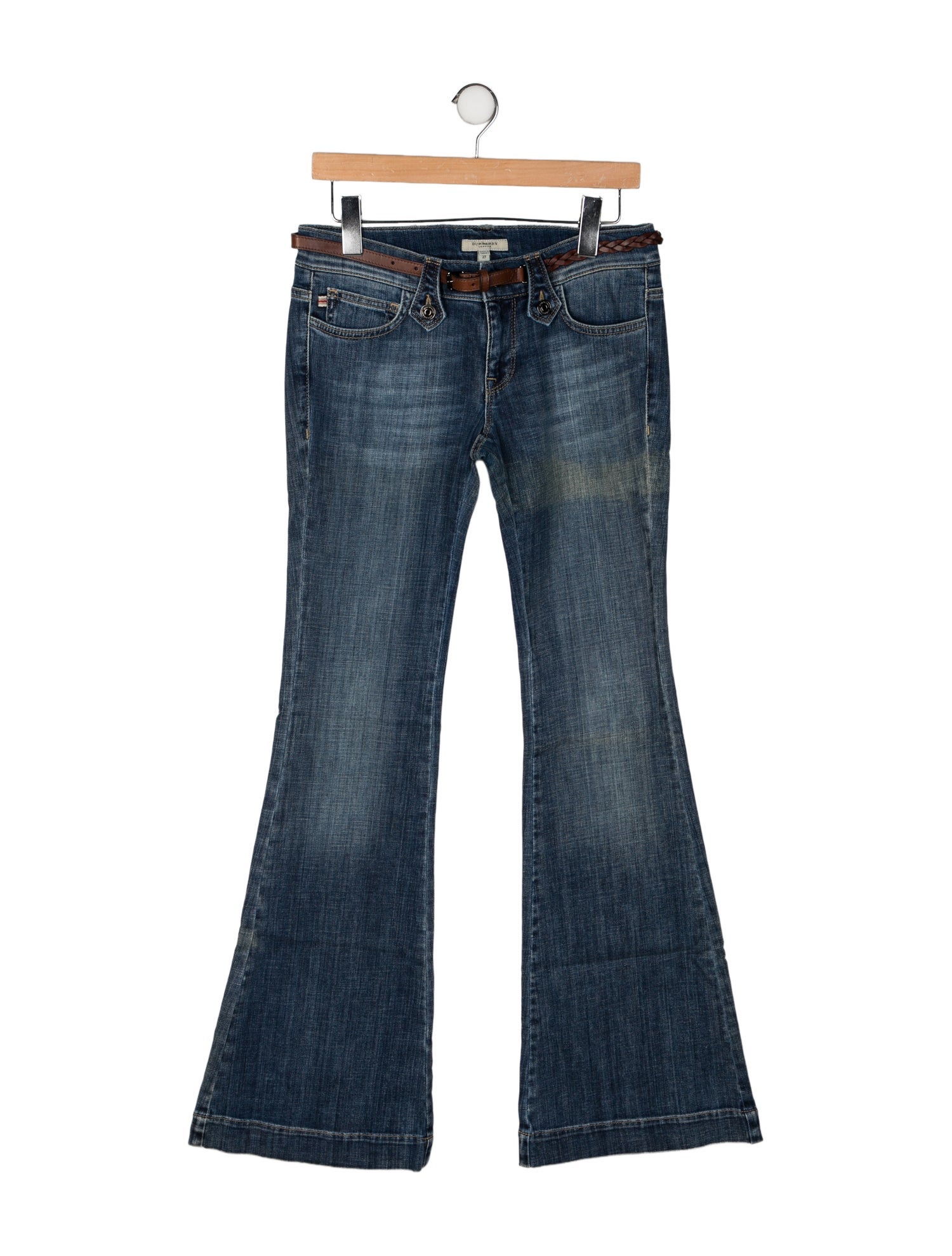 Burberry London Mid-Rise Wide Leg Jeans