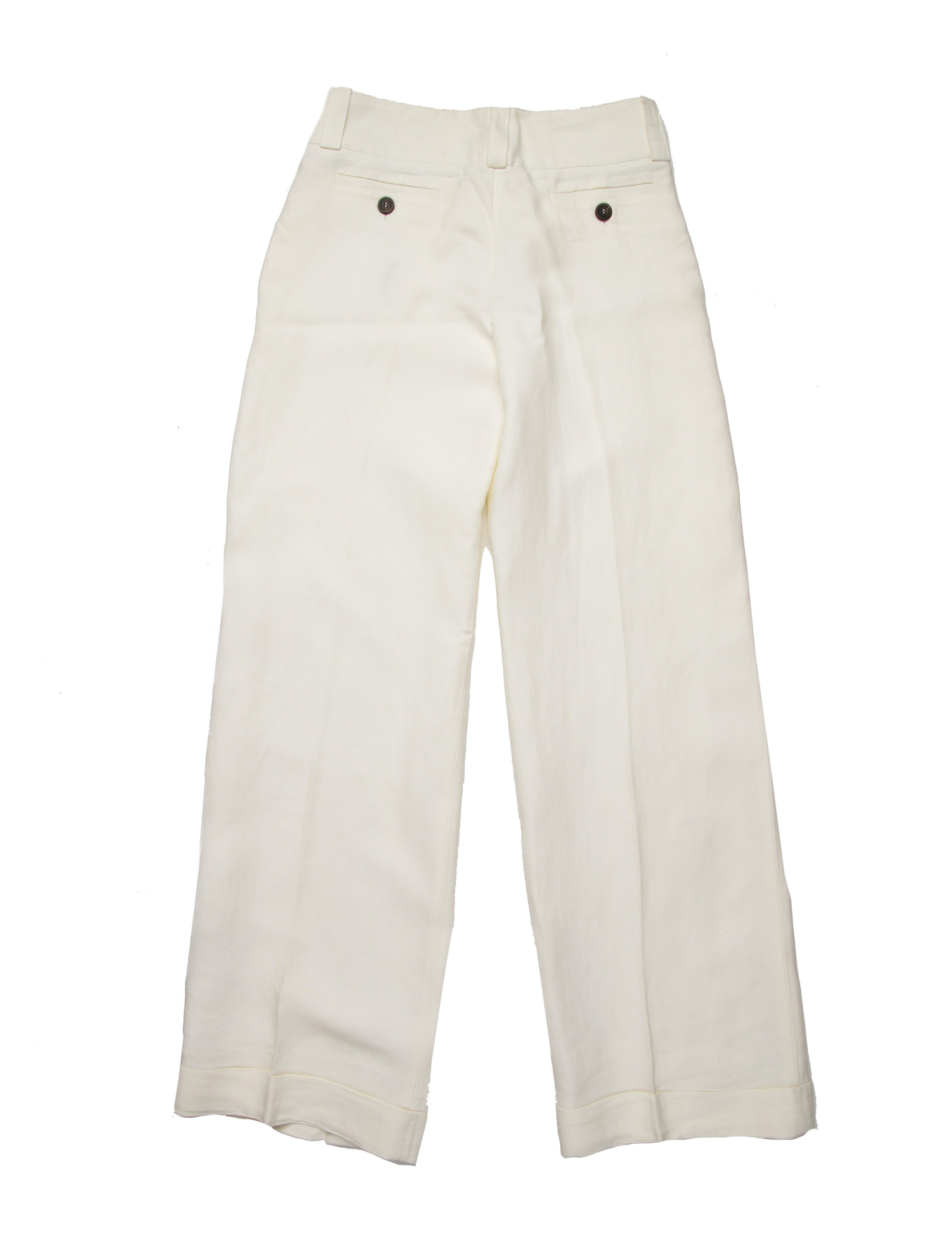 Burberry London Linen Wide Leg Pants w/ Tags