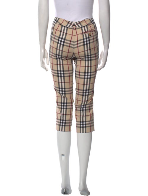 Burberry London Plaid Print Straight Leg Pants