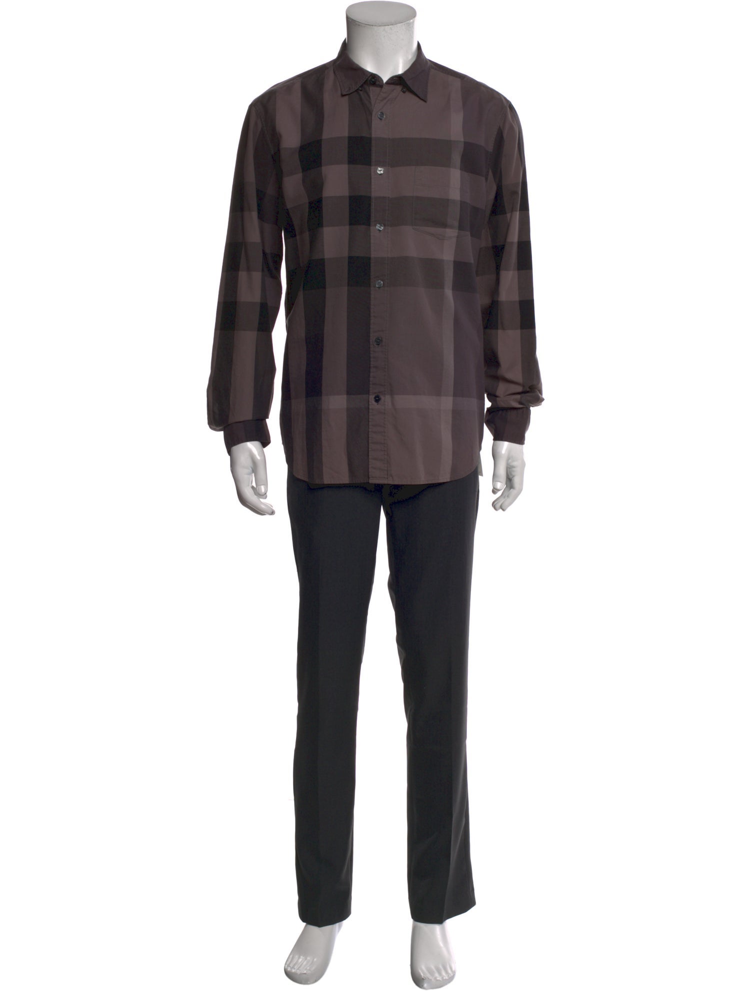 Burberry London Exploded Check Pattern Long Sleeve Shirt