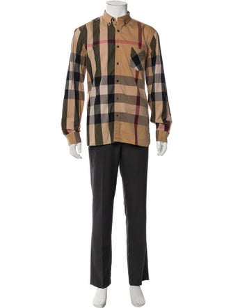 Burberry Exploded Check Pattern Long Sleeve Shirt