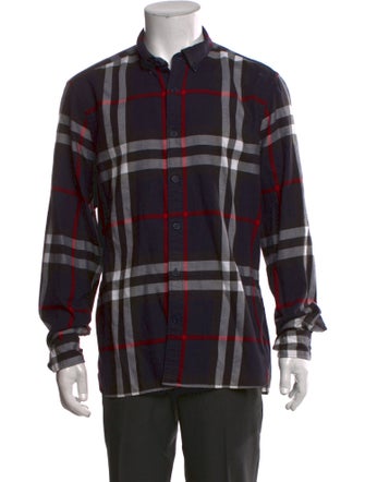 Burberry London Exploded Check Pattern Long Sleeve Shirt