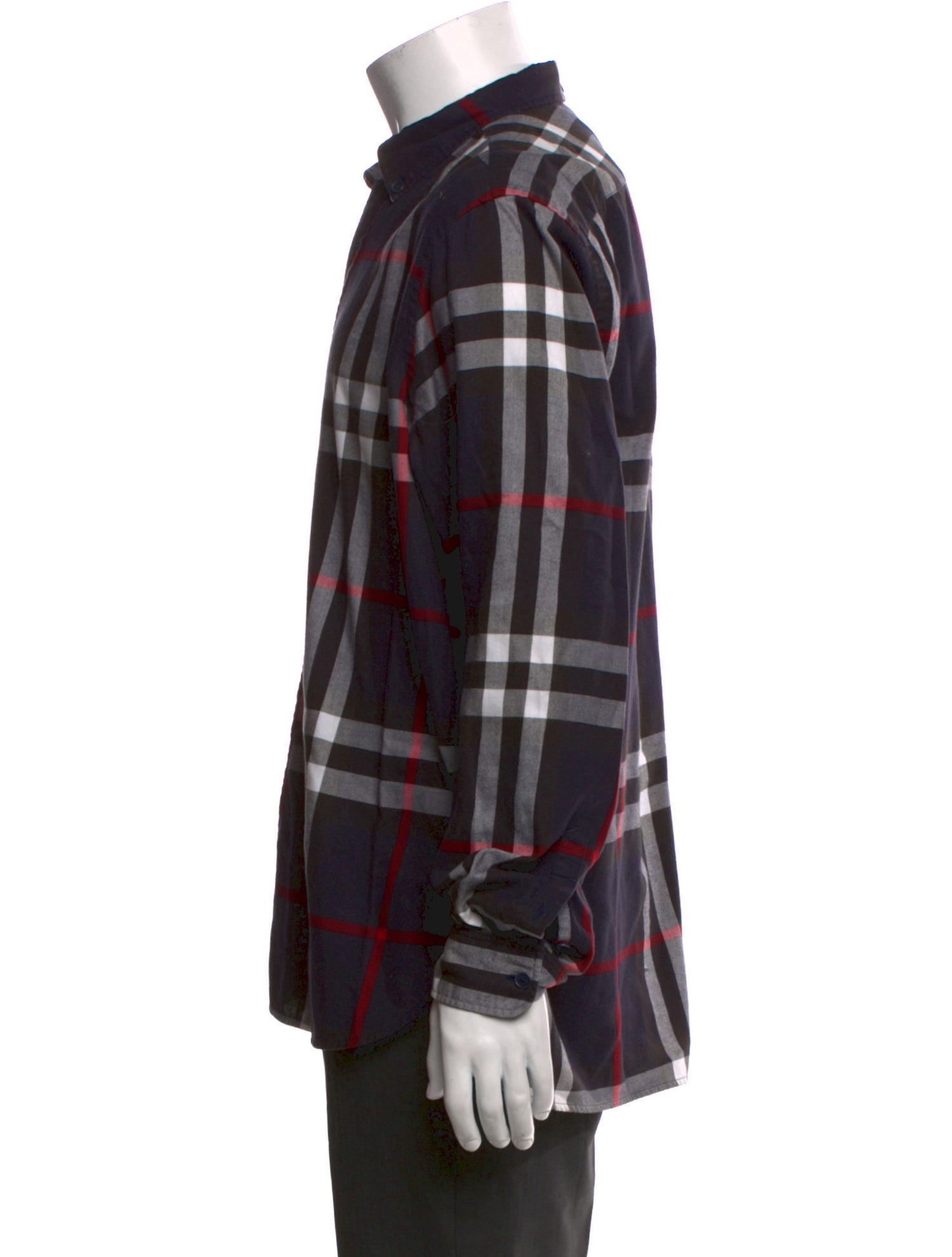 Burberry London Exploded Check Pattern Long Sleeve Shirt