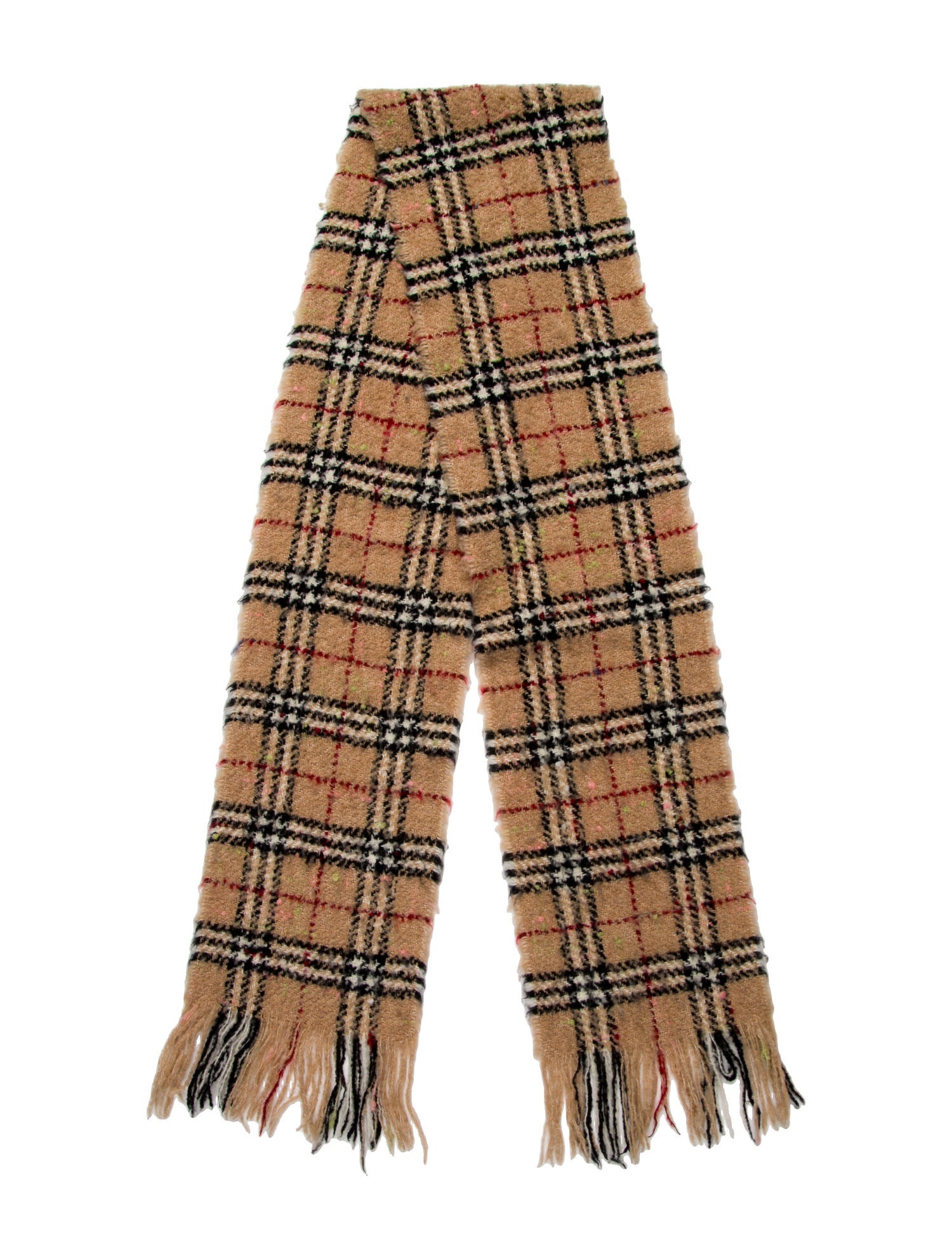 Burberry London Wool Plaid Print Scarf