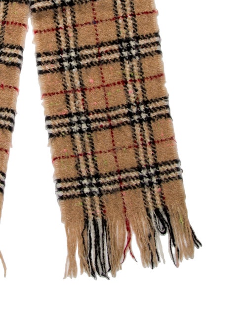 Burberry London Wool Plaid Print Scarf