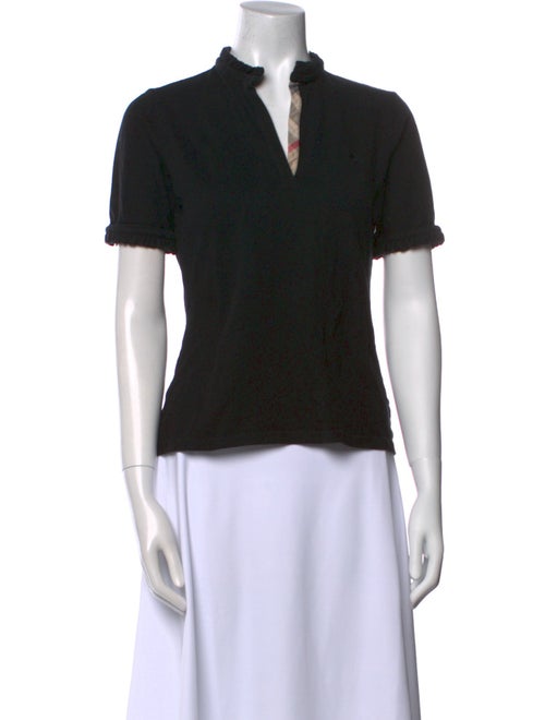 Burberry London V-Neck Short Sleeve Polo