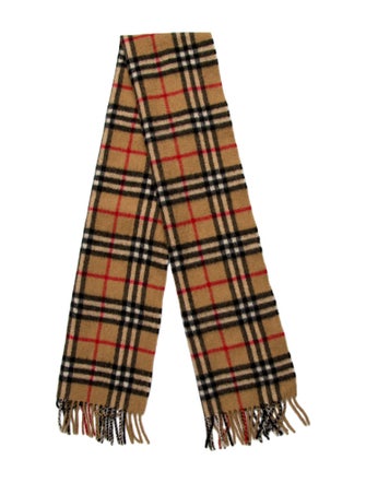 Burberry London Cashmere Nova Check Pattern Scarf