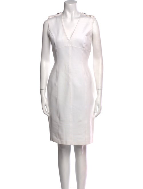 Burberry London V-Neck Knee-Length Dress