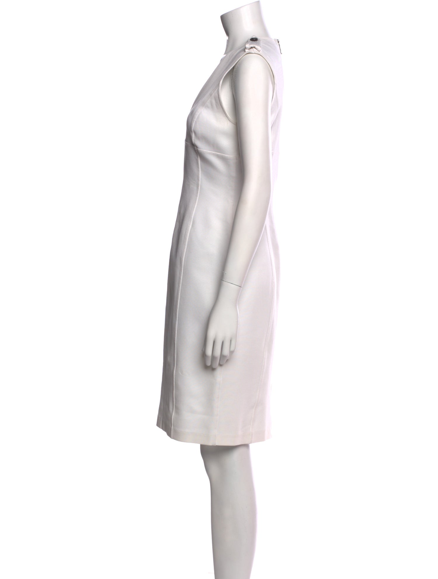 Burberry London V-Neck Knee-Length Dress