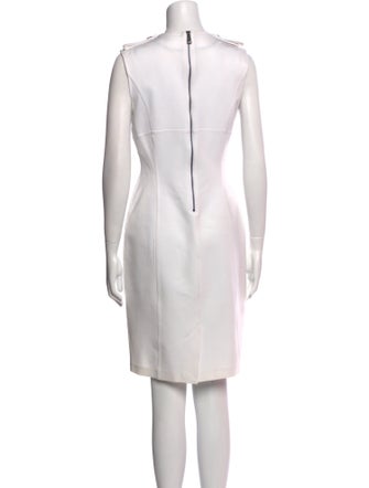 Burberry London V-Neck Knee-Length Dress