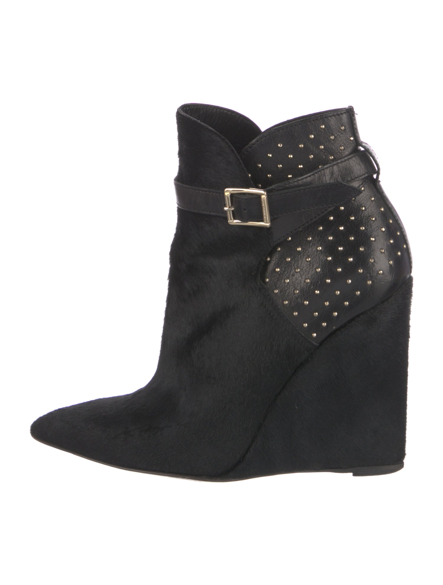 Burberry London Ponyhair Studded Accents Mules