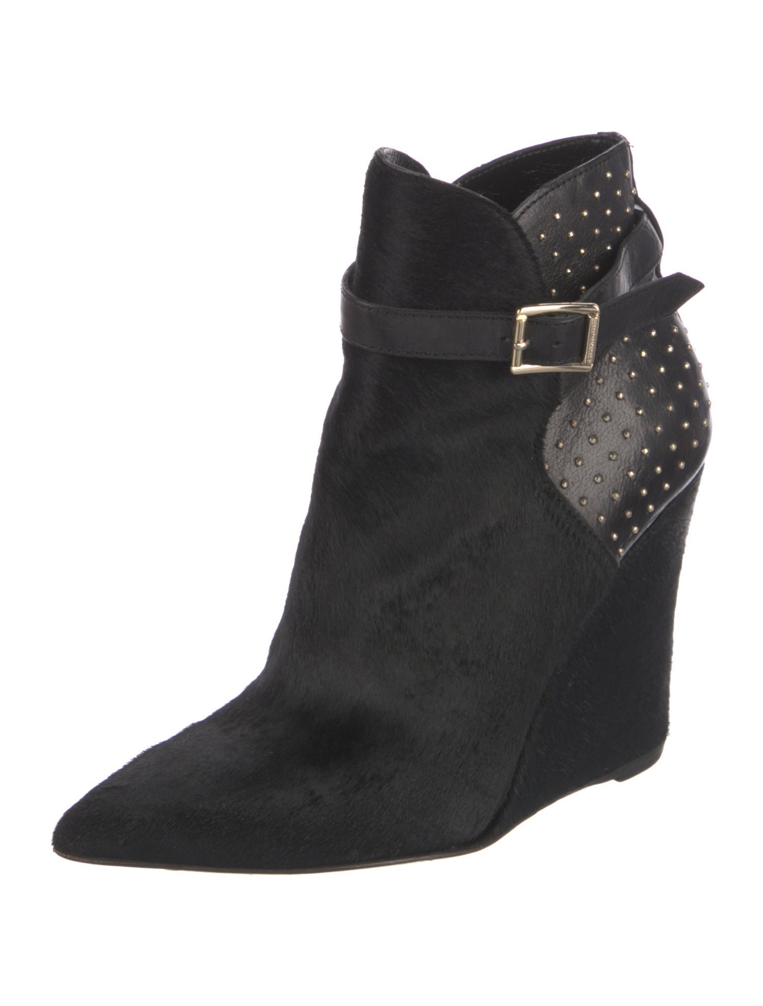 Burberry London Ponyhair Studded Accents Mules