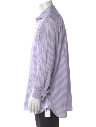 Burberry London Striped Long Sleeve Dress Shirt