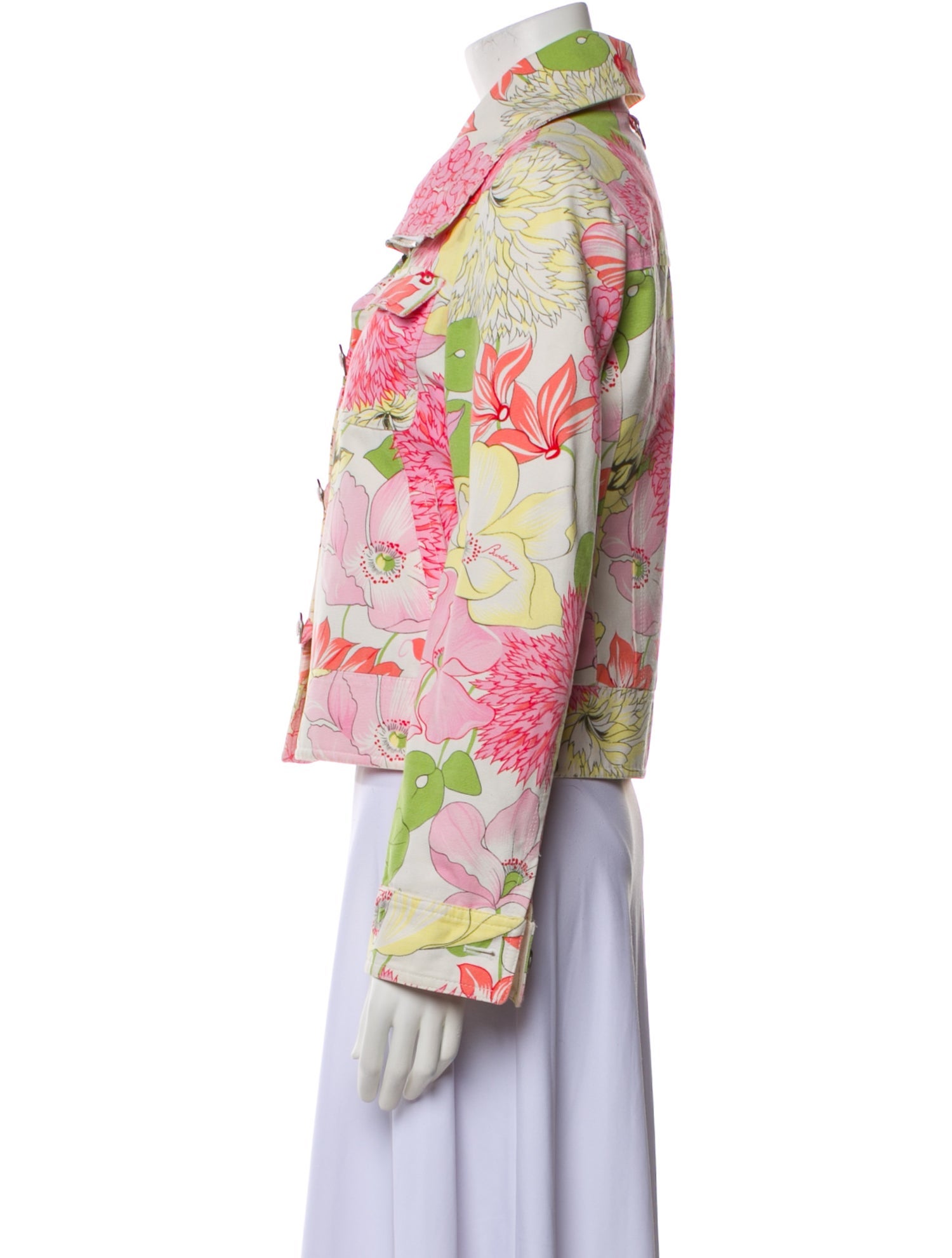 Burberry London Floral Print Biker Jacket